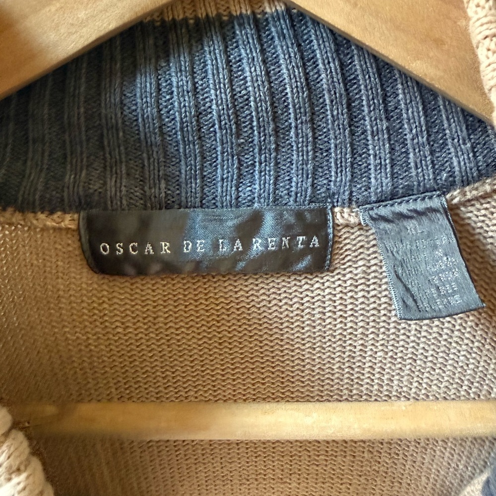 Oscar de la Renta men’s knit button up - Picture 3 of 5